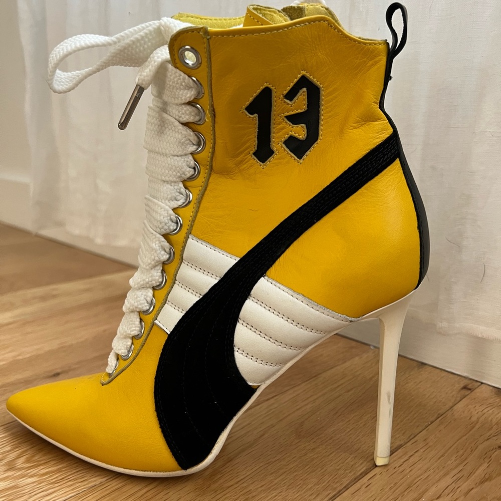 COPY - Fenty x Puma Yellow Leather High Heels